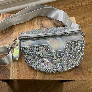 Silver Fanny Pack with Chain